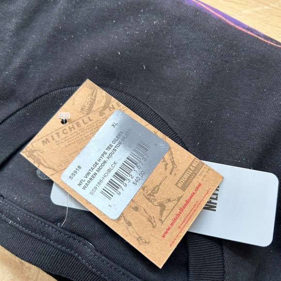 XL - Men's Mitchell and Ness Oilers Titans Warren Moon Short Sleeve T-Shirt NWT - Picture 9 of 11